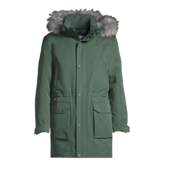 LandsEnd Other - LANDSEND Mens Expedition Down Hooded Warm Winter Parka Woodland Green